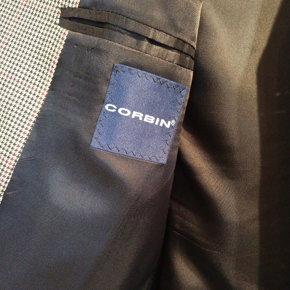 Corbin 3-Button Worsted Wool Check Sportcoat - image 4